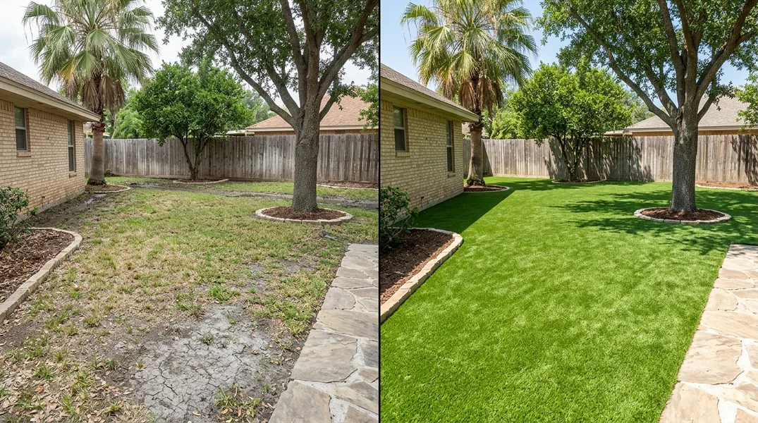 Result artificial grass installation in McAllen - McAllen Turf Installation